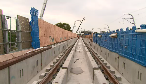 Other sections of the Skyrail project between Dandenong and Caulfield are due to open later in the year. (9NEWS)