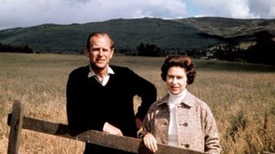 Queen Elizabeth II and Prince Philip The Duke of Edinburgh at Balmoral on their Silver Wedding anniversary in 1972