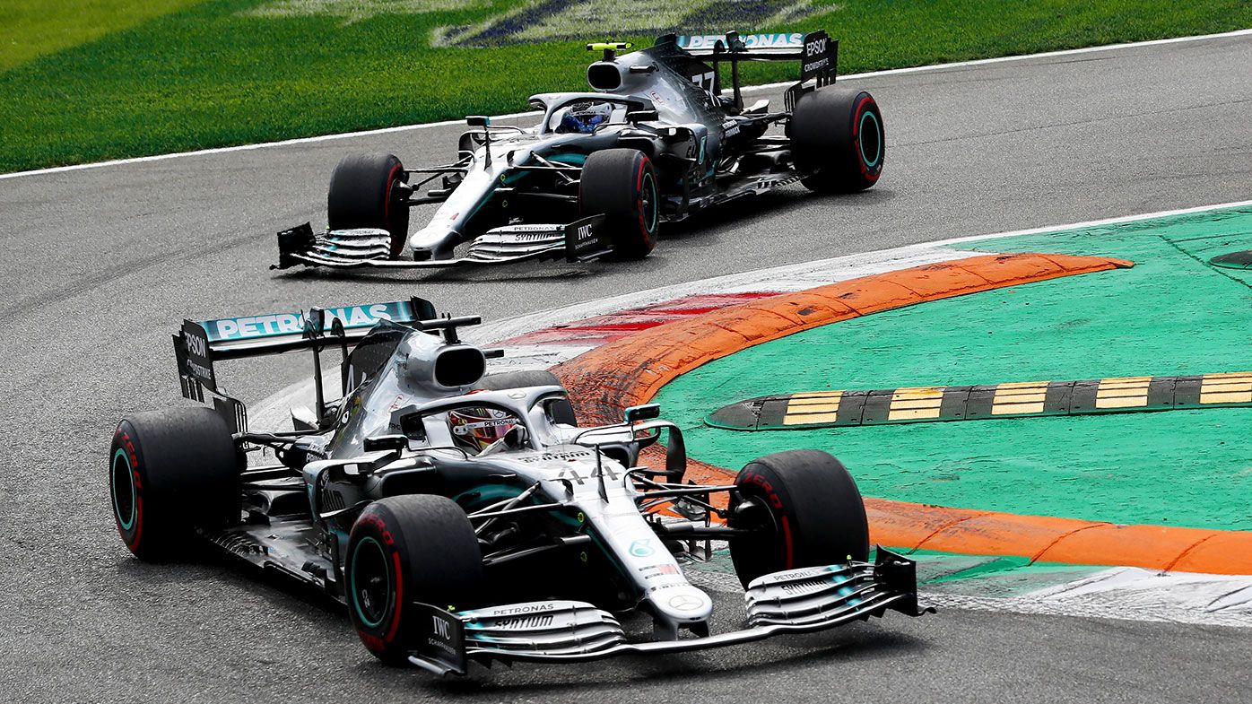 Mercedes teammates Lewis Hamilton and Valtteri Bottas.