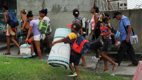 Residents of the Cuban community of Cecilia were evacuated ahead of the storm. (AFP)