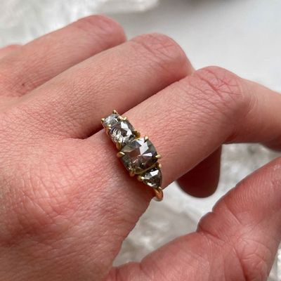 12. Salt and pepper diamond engagement ring, Sarah Gardner