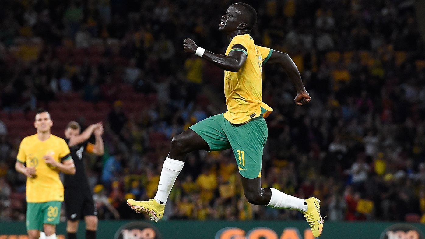 Dazzling Awer Mabil goal lifts Socceroos to victory but Graham Arnold tight-lipped on World Cup selection