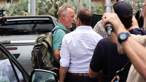 Ex-Indigenous affairs minister Nigel Scullion outside Darwin Local Court. December 7, 2023.