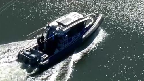 Water police are searching the Maribyrnong River for more body parts after a forearm was discovered. (9NEWS)