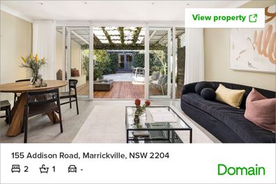 Sydney auction house real estate Domain listing living room