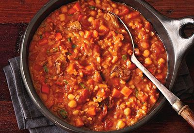 <a href="http://kitchen.nine.com.au/2016/05/05/12/47/moroccan-red-lentil-and-chickpea-soup" target="_top" draggable="false">Moroccan red lentil and chickpea soup<br></a>