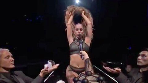 WATCH: Lady Gaga reveals real hair on stage - 'Here I am, the human underneath the wigs'