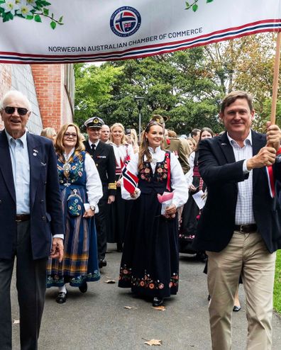 Norway's Princess Ingrid Alexandra celebrates May 17, National Day, from Sydney in what was her first official engagement in Australia May 17, 2026.