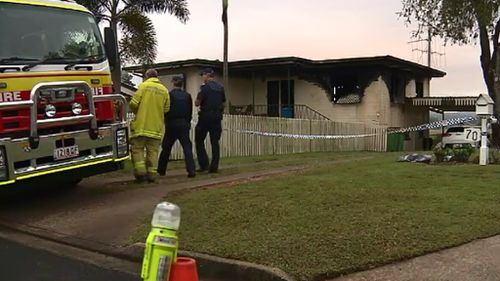 Firefighters at the Gympie home. (9NEWS)
