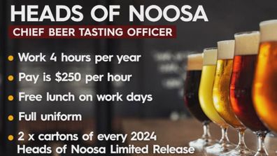 Noosa Brewing Co professional beer taster call out