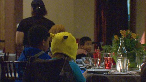 Local homeless children are treated to a free meal. (KOMO)