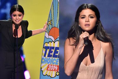 What a year for Selena! The star went to rehab, got back together with Justin Bieber, broke up again with Justin Bieber and went on a spiritual journey to Nepal. <br/><br/>It looks like she's taken a leaf out of BFF Taylor Swift's book and channelled her heartache into her music. <br/><br/>She teared up while thanking her fans at the Teen Choice Awards and most recently while singing a heartfelt ballad about ex-BF Justin at the AMAs. <br/>
