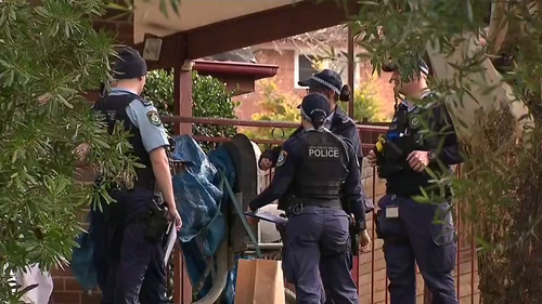 Police at a home in Castle Hill this morning where a man allegedly stabbed his wife.