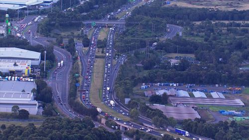 Heavy traffic beginning in Sydney ahead of Easter long weekend.