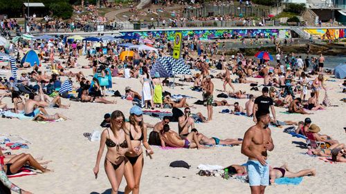 Bondi Beach on a public holiday.