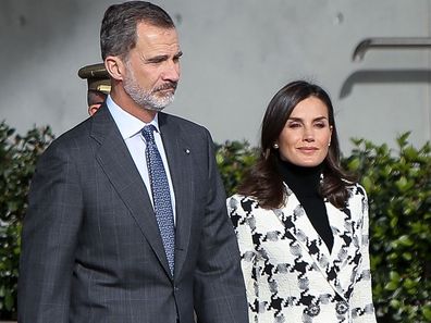 Queen Letizia and King Felipe depart for an official visit to Cuba at the Barajas Airport