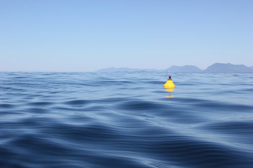 The MarineLabs sensor buoy which detected the record-breaking rogue wave off of Ucluelet, British Columbia.