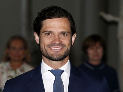 Prince Carl Phillip of Sweden attends a scholarship award in the drawing competition "The Thinking Hand" during Sweden's national day at the Royal Palace on June 6, 2019 in Stockholm, Sweden headshot.