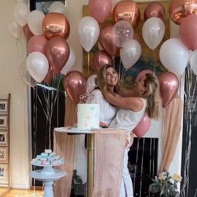 Fiona Falkiner and her fiancée, Hayley Willis are expecting a baby boy.