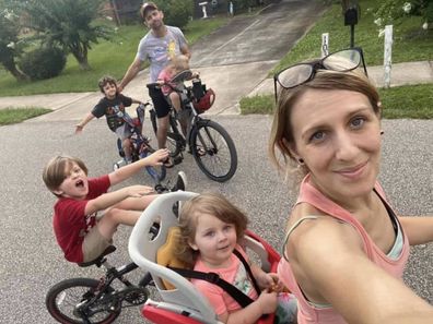 Sadie Myers and Don Starr with their four kids. 