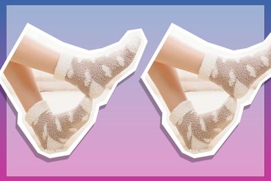 9PR: Plush Slipper Socks Women - Colorful Warm Crew Socks Cozy Soft 6 Pairs for Winter Indoor