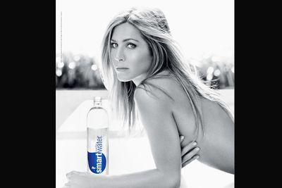 Jen's topless ads for Smart Water