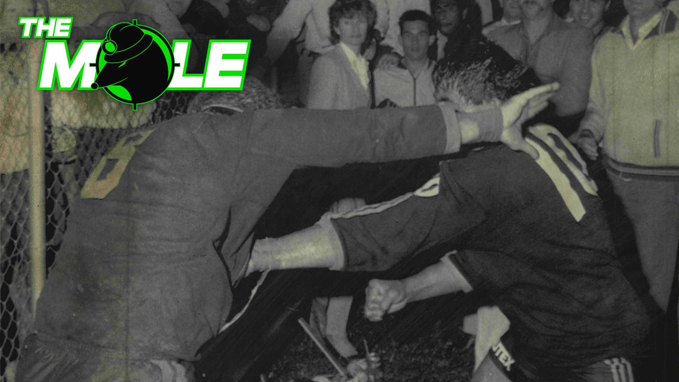 Greg Dowling and Kevin Tamati&#x27;s famous sideline brawl in 1985.