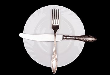 What meaning does the utensil arrangement illustrated above convey?
