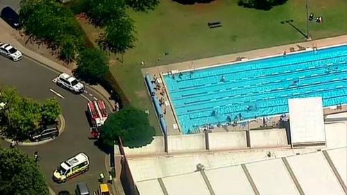 Emergency crews attend a pool in Picton where the incident occurred.