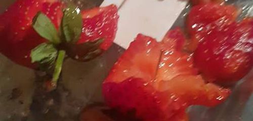 A NSW mum has posted pictures of needles she said she found in strawberries she was eating with her children.