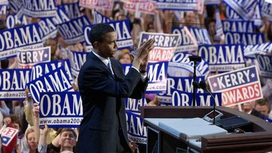 In 2004 Barack Obama was just a state legislator in Illinois, but his keynote speech at the Democratic National Convention overshadowed candidate John Kerry. His speech made him an immediate contender for the presidential nomination four years later. (AP)