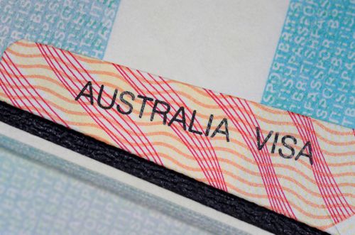 Stock image of Australian visa