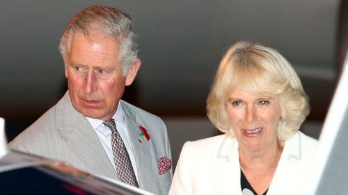 Prince Charles and wife Camilla arrive in Sydney. (AAP)