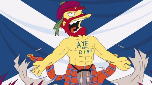 How would Groundskeeper Willie vote in the Scottish independence referendum?