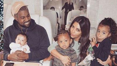 Kanye, Chicago, Saint, Kim and North West.