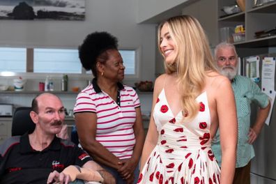 Residents said Margot Robbie was hugely attentive during the visit.