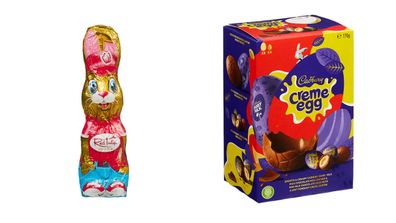The red Tulip bunny and Cadbury crème egg box prices have dropped at The reject Shop