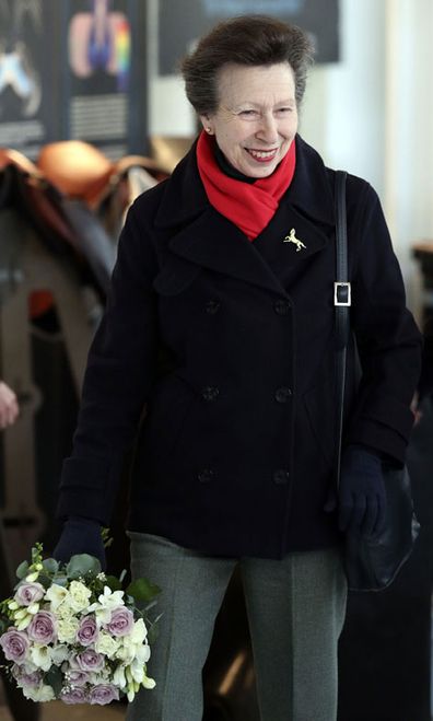 Britain's Princess Anne, Vice-Patron of the equine charity The British Horse Society, visits the Addington Equestrian Centre near Buckingham.