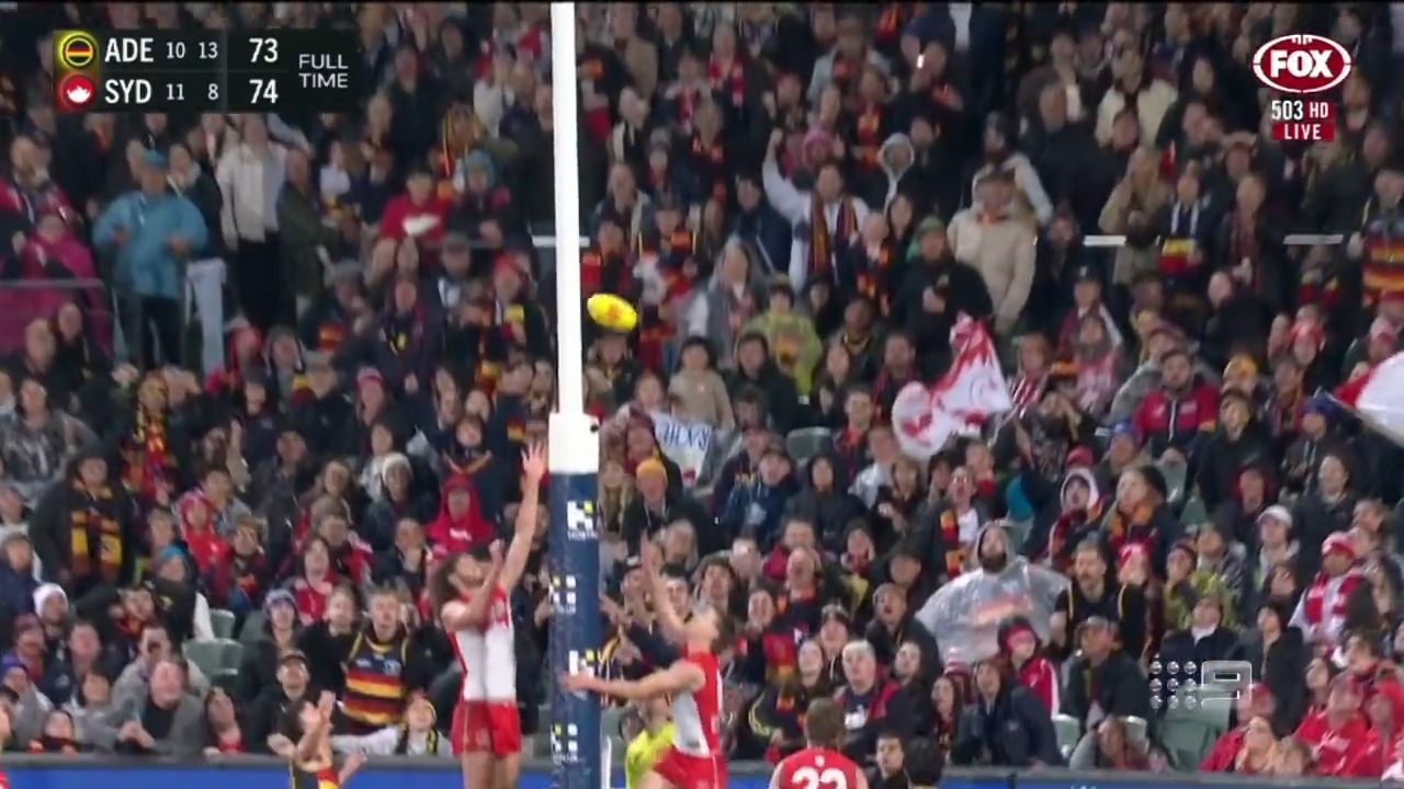 AFL suggests additional seconds for score review as Adelaide still fume over costly goal line disaster