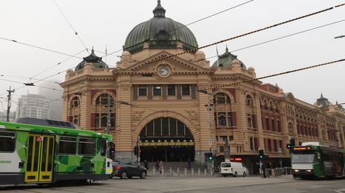 A quiet Flinders St Station in Melbourne, Australia. 