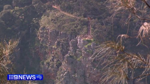 Witnesses say the man had beenï»¿ trekking with a woman at Morialta National Park when he fell down a ravine near Deep View Lookout just before 12.30pm.