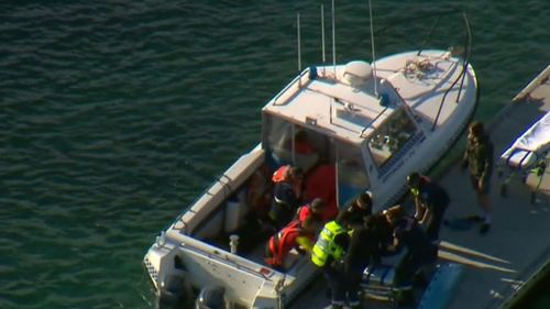 The men were brought to shore at San Remo. (9NEWS)