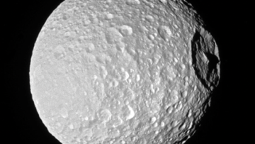 Mimas, Saturn&#x27;s Death Star-like moon.