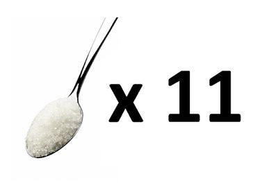<strong>Answer: C - 11 teaspoons of sugar</strong>