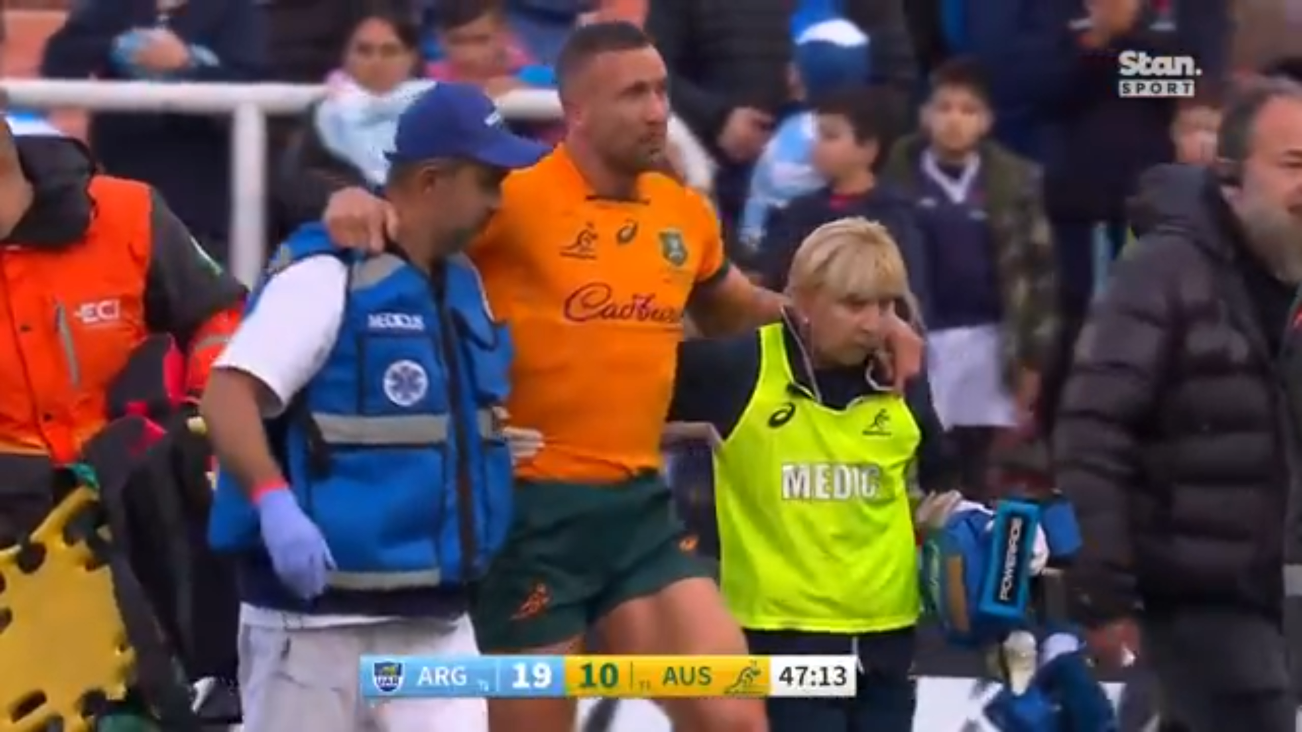 Why Quade Cooper's return to rugby from injury lasted just one minute