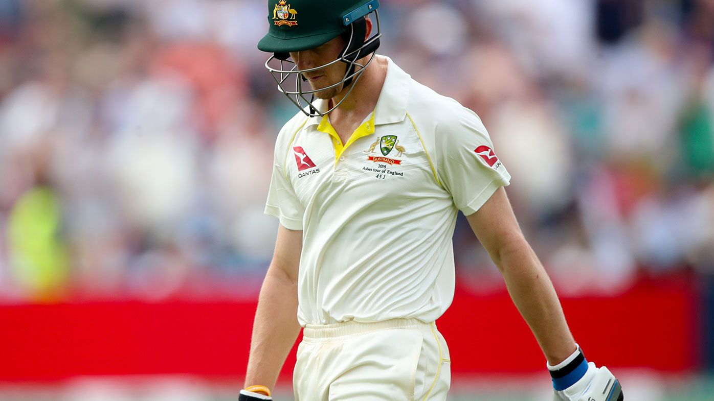 Cameron Bancroft leaves the field after being dismissed in the first Test.