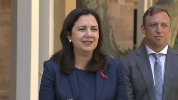 Annastacia Palaszczuk makes an announcement on Queensland&#x27;s border restrictions.