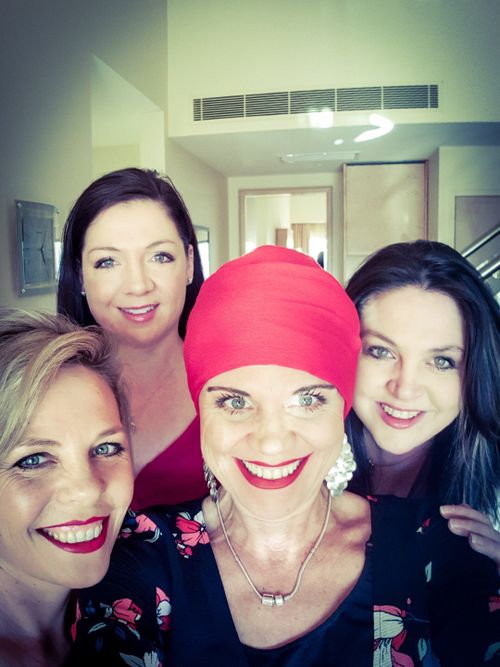 Sam is thankful to have the support of her sisters Penni, Kimberley and Kylie as she battles with her diagnosis.