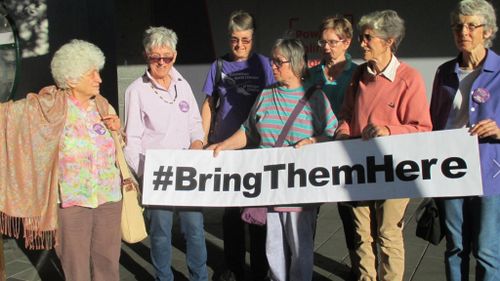 The grandmas have prevoiusly held other anti-detention rallies. (Grandmothers Against Detention Of Refugee Children - Bendigo)