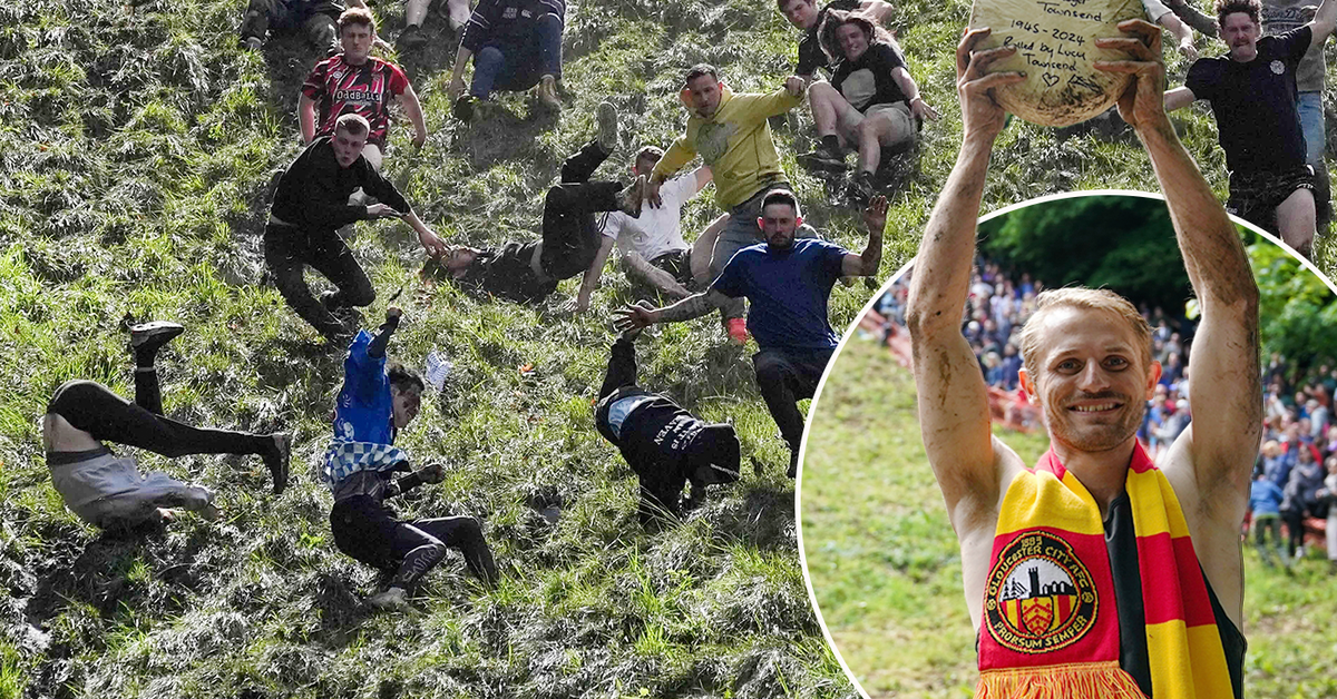 ‘Fellas, I told you’: Perth man wins ‘mad’ UK cheese-rolling competition